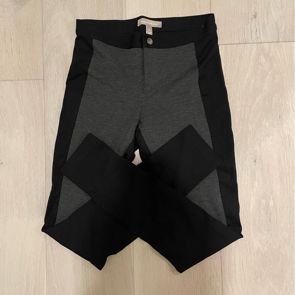 Banana Republic 0S Black Contrast Legging Pants